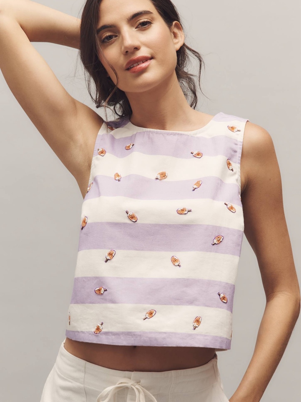 Maeve Icon Crop Cotton Tank Top